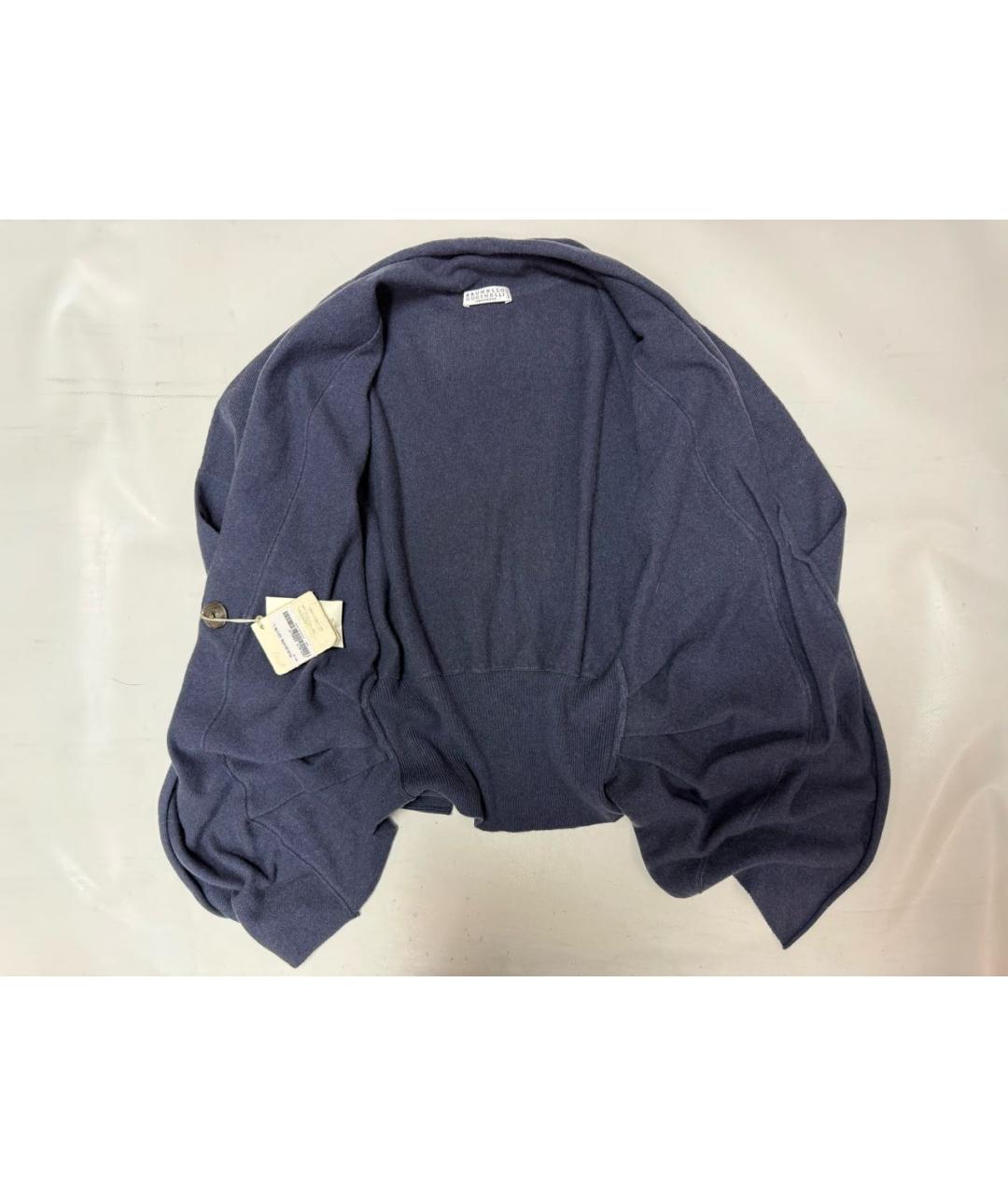 BRUNELLO CUCINELLI Синий кашемировый кардиган, фото 2