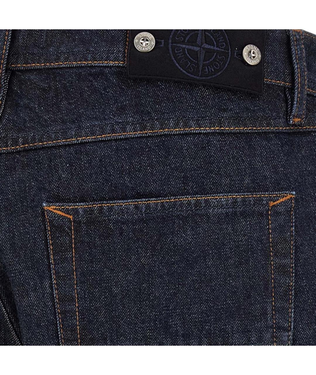 STONE ISLAND Синие прямые джинсы, фото 4