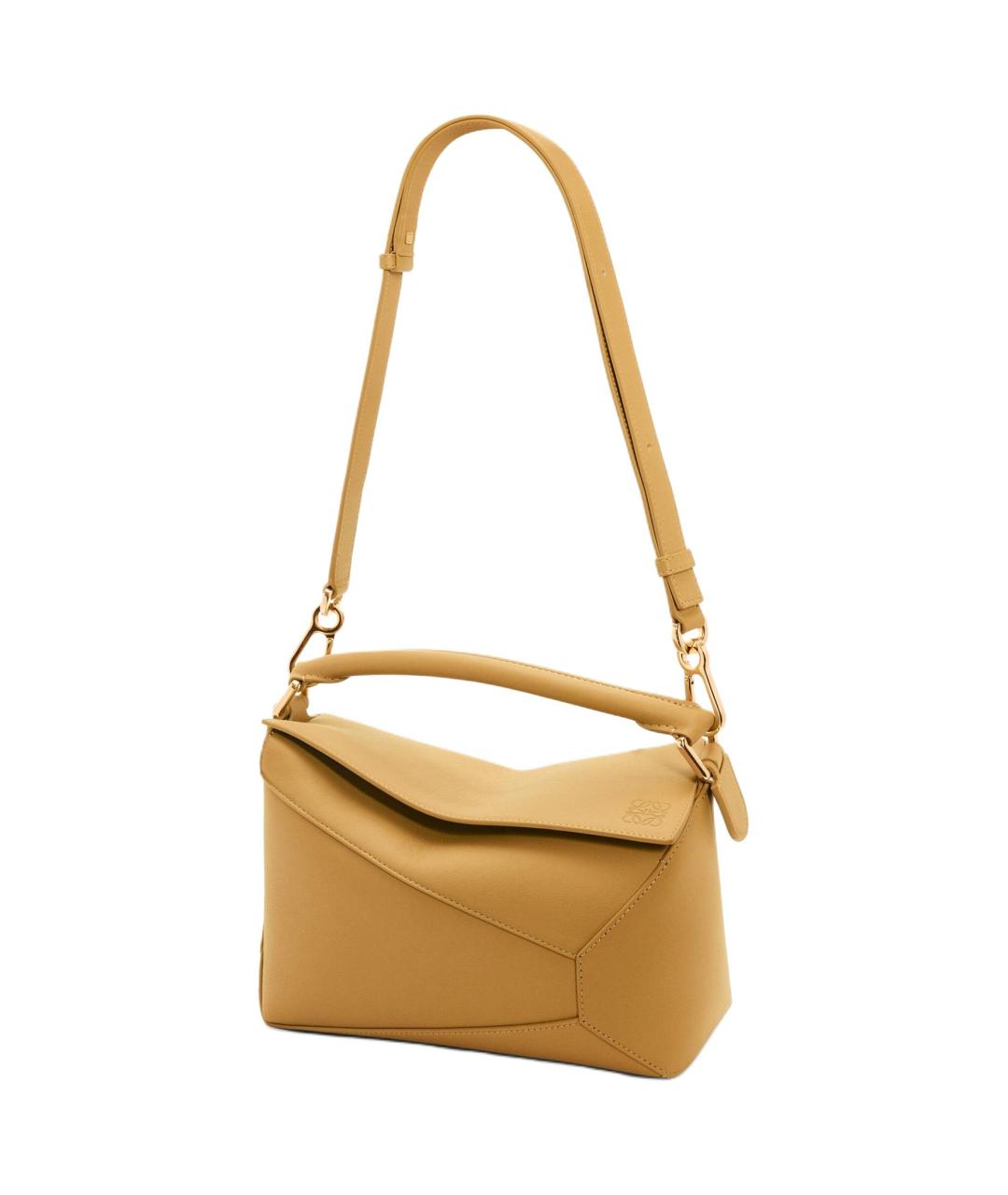 LOEWE Оранжевая кожаная сумка с короткими ручками, фото 2