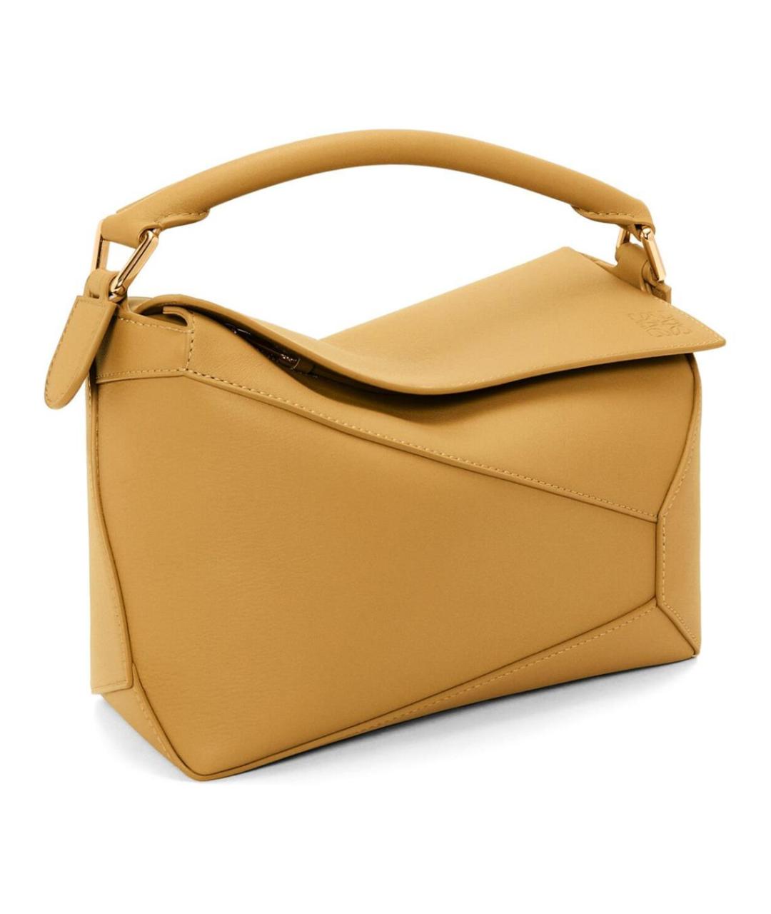 LOEWE Оранжевая кожаная сумка с короткими ручками, фото 5