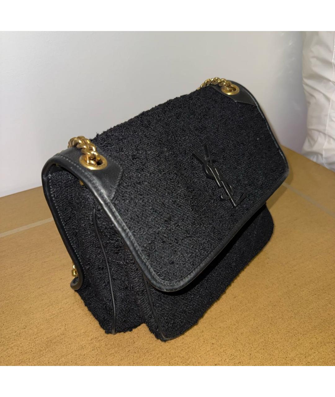 SAINT LAURENT Черная сумка тоут, фото 2