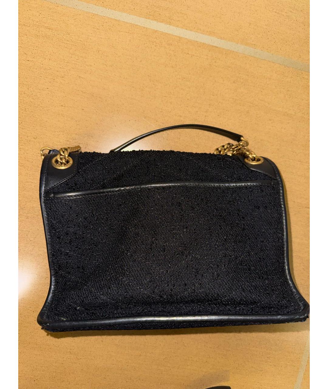 SAINT LAURENT Черная сумка тоут, фото 3