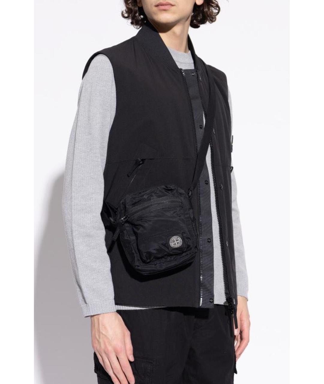 STONE ISLAND Черная барсетка, фото 2