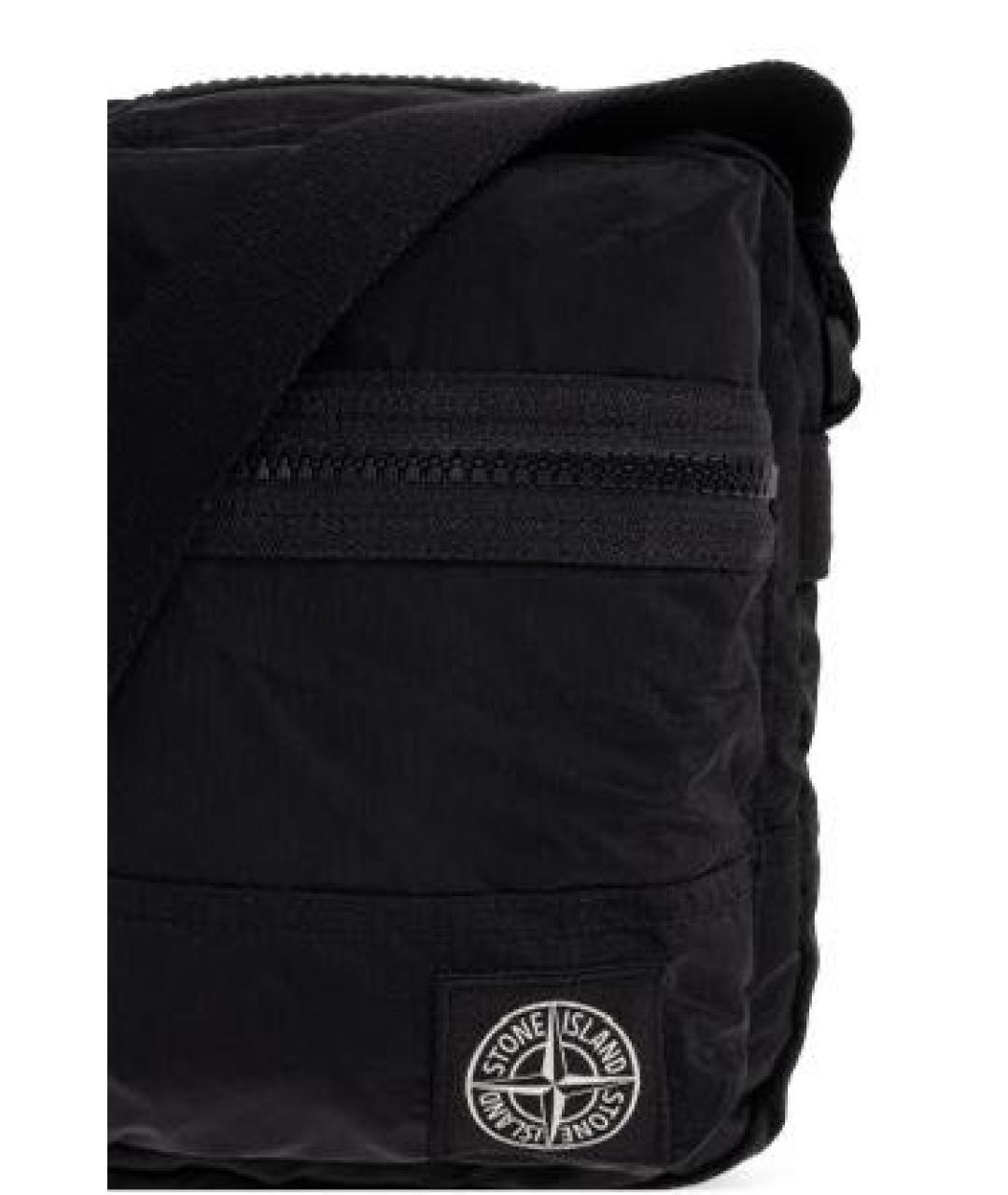 STONE ISLAND Черная барсетка, фото 5