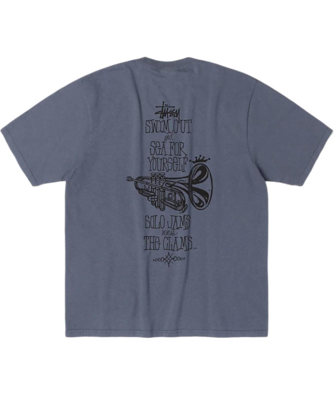 STUSSY Темно-синяя футболка, фото 2