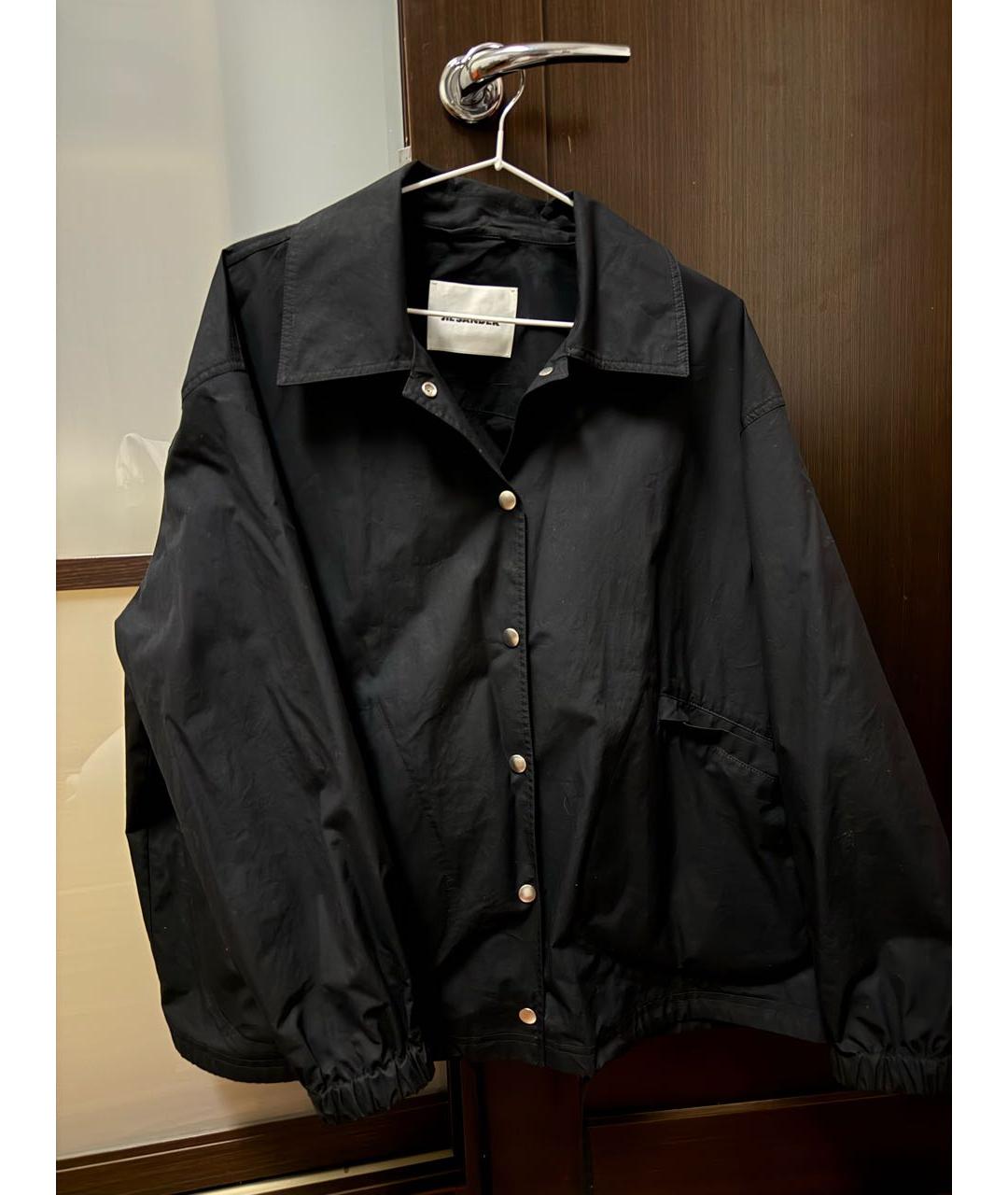 JIL SANDER Черная хлопковая куртка, фото 2