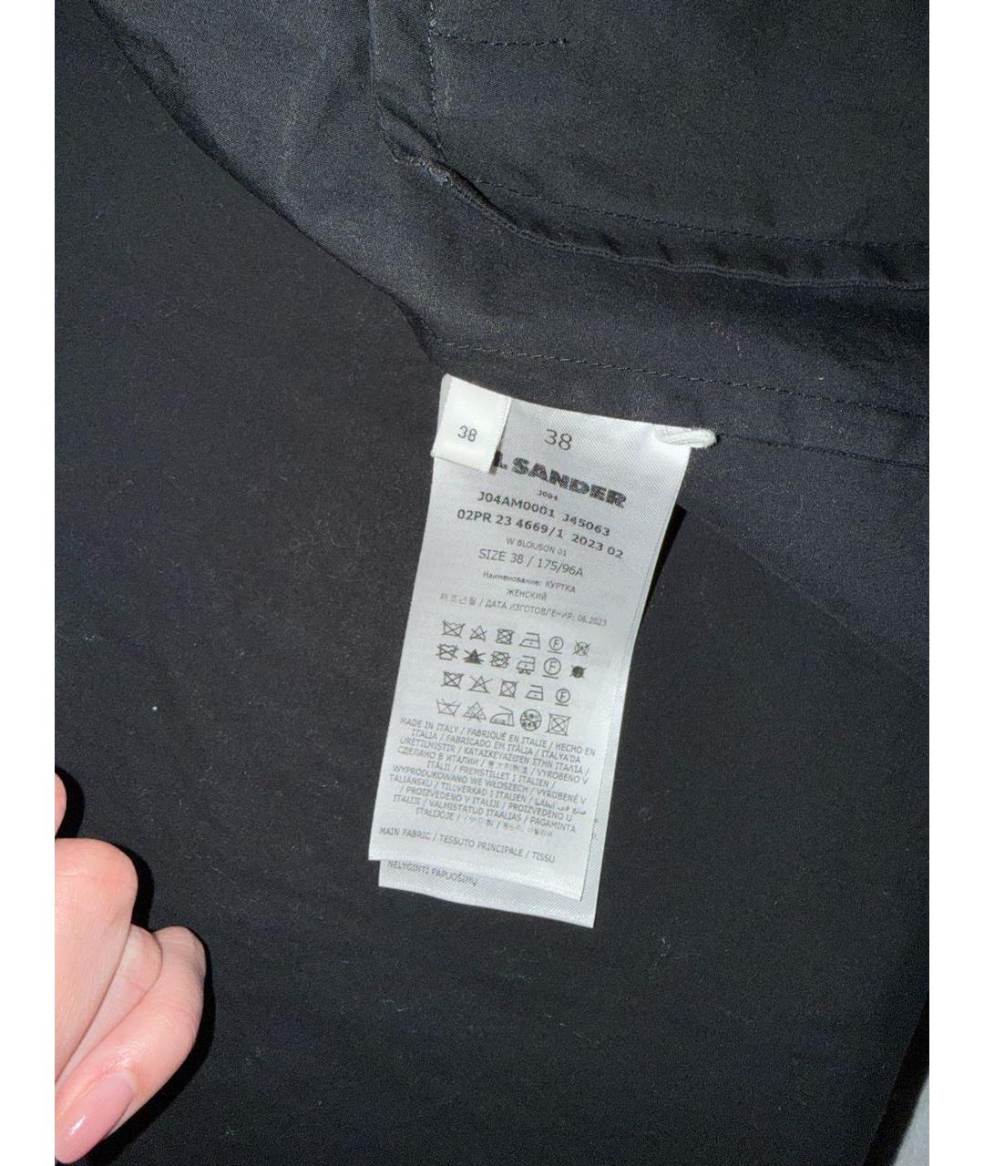 JIL SANDER Черная хлопковая куртка, фото 6