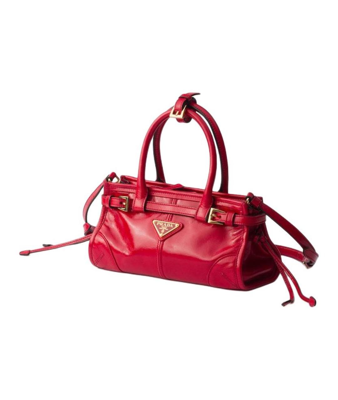 PRADA Красная кожаная сумка через плечо, фото 2