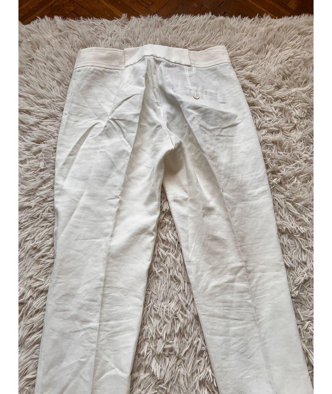 BRUNELLO CUCINELLI Бежевые льняные прямые брюки, фото 2