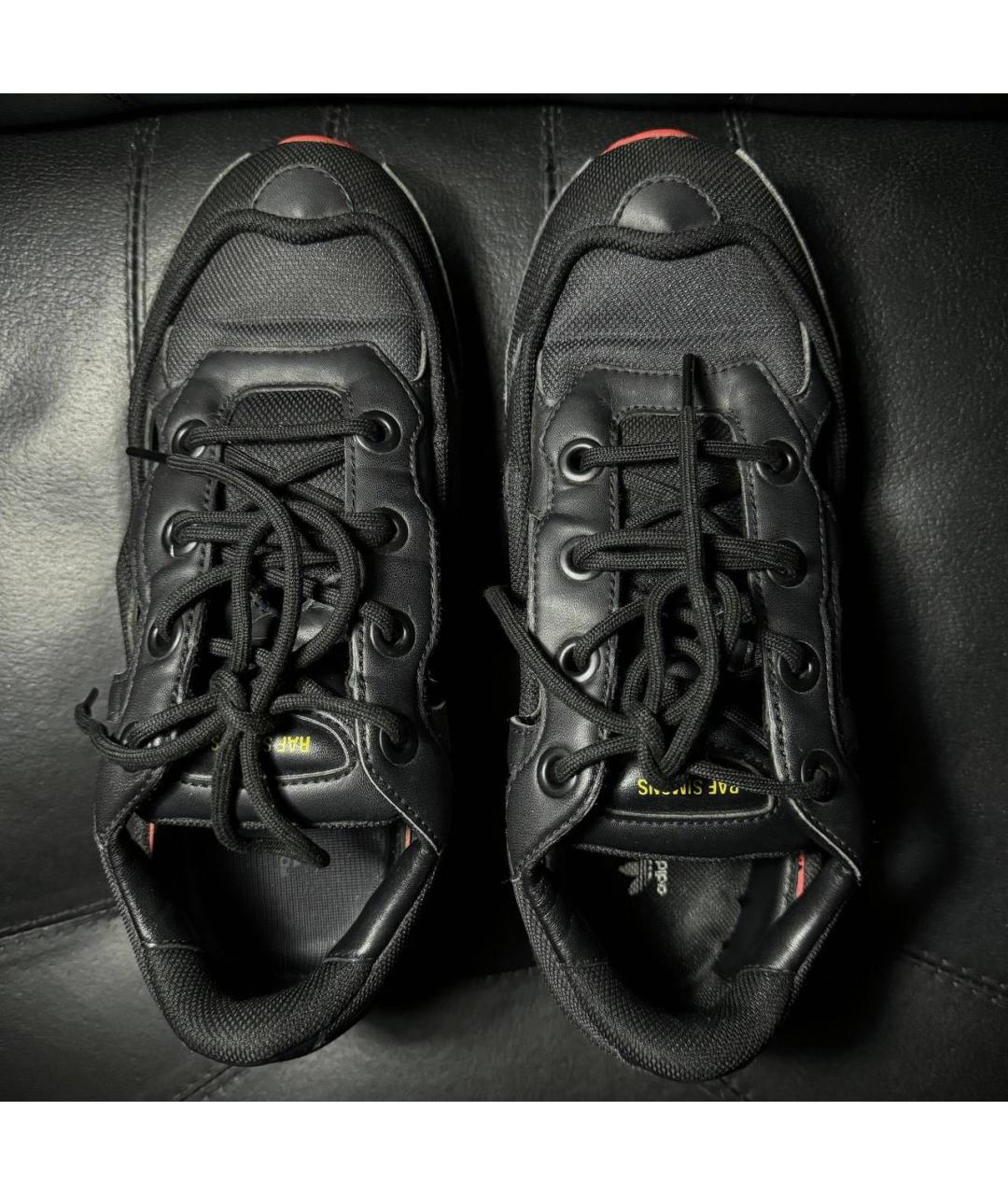 ADIDAS X RAF SIMONS Черные текстильные низкие кроссовки / кеды, фото 7