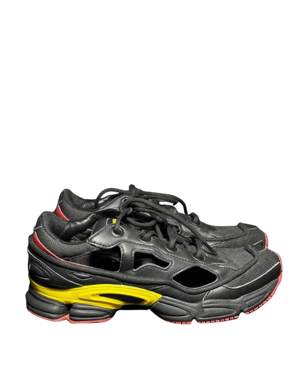 ADIDAS X RAF SIMONS Черные текстильные низкие кроссовки / кеды, фото 1