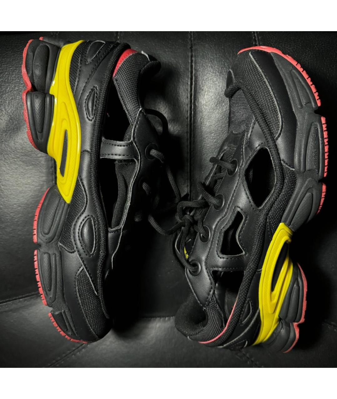 ADIDAS X RAF SIMONS Черные текстильные низкие кроссовки / кеды, фото 4