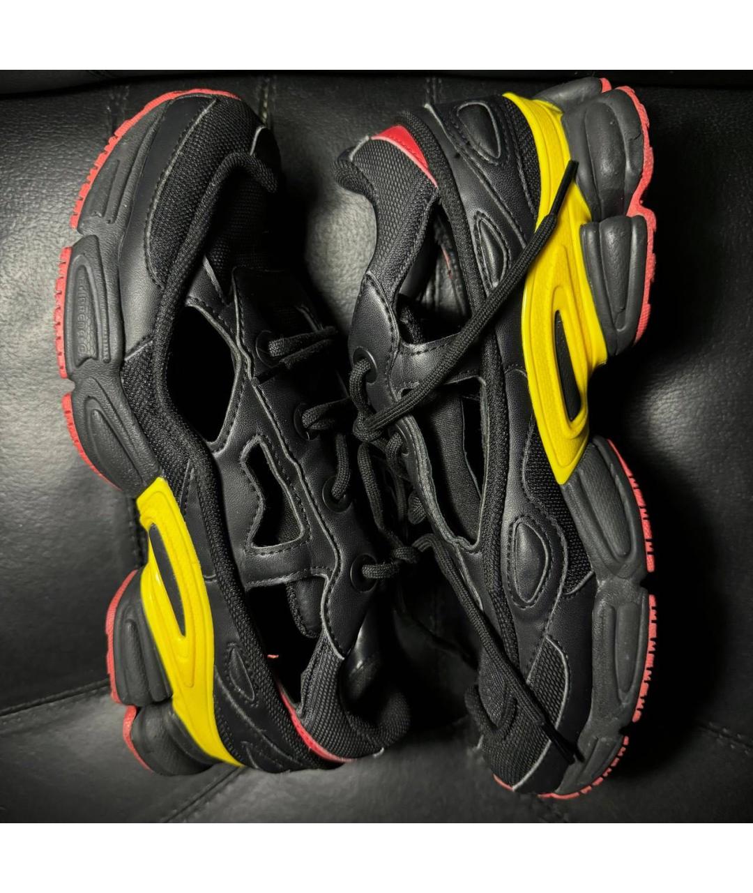 ADIDAS X RAF SIMONS Черные текстильные низкие кроссовки / кеды, фото 5