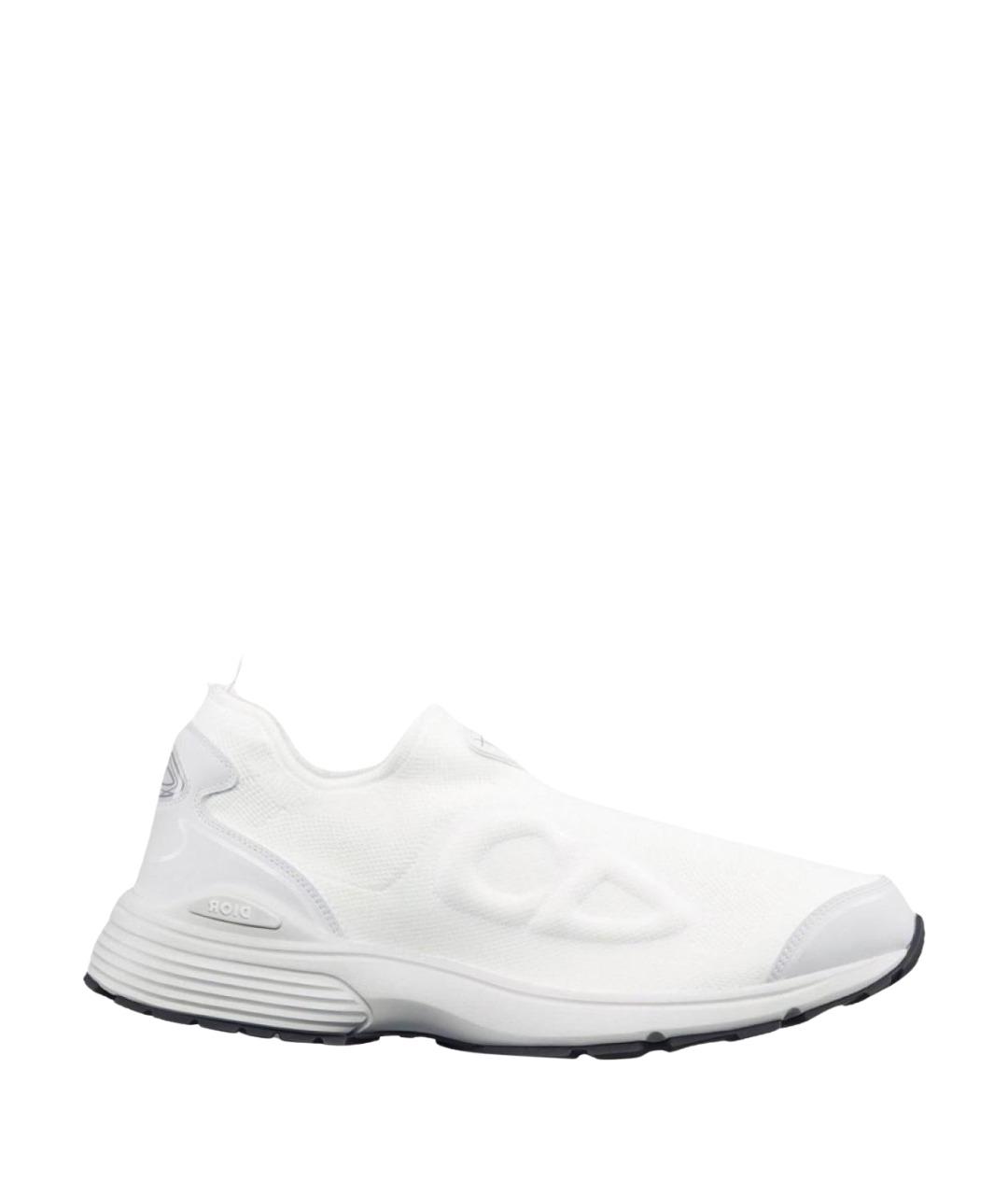 CHRISTIAN DIOR Белые текстильные низкие кроссовки / кеды, фото 1