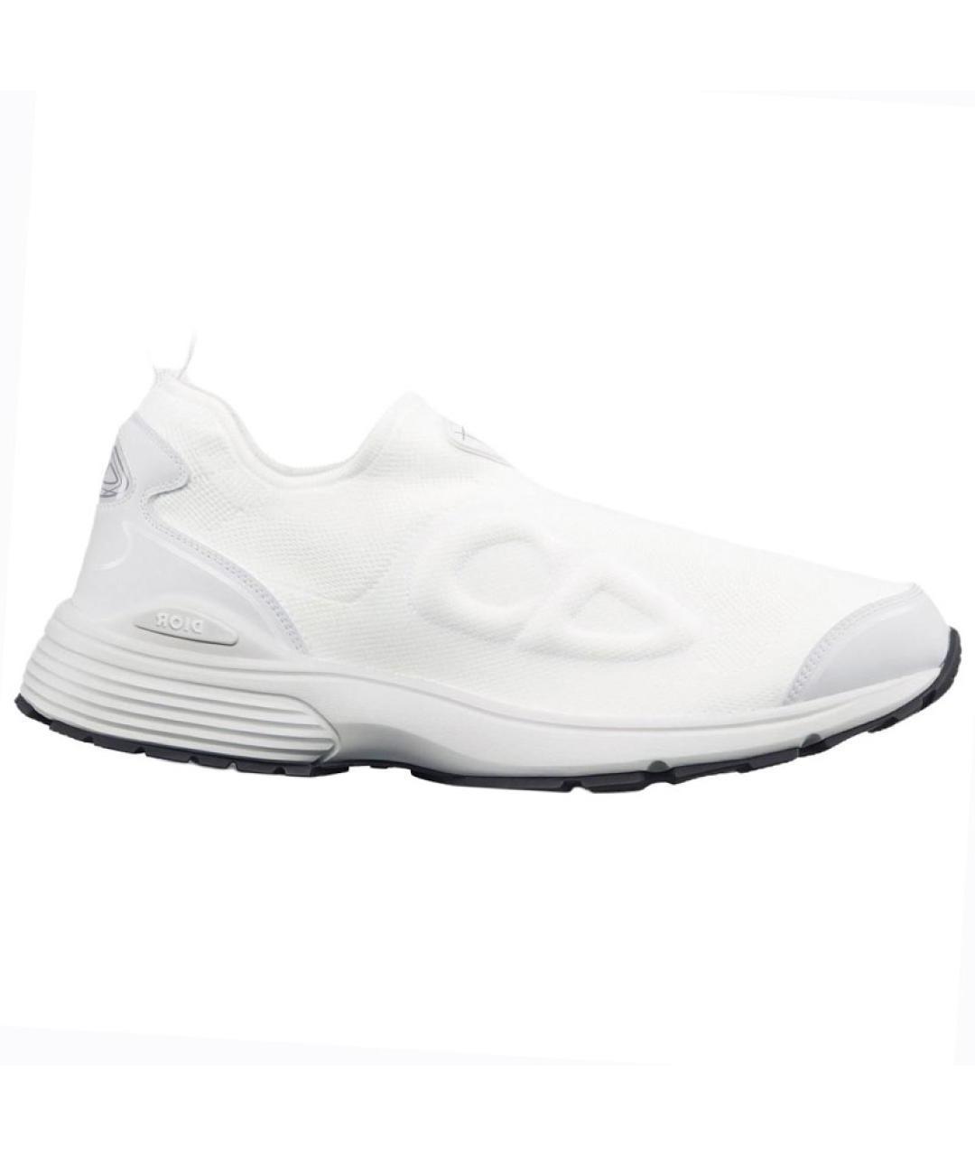 CHRISTIAN DIOR Белые текстильные низкие кроссовки / кеды, фото 5