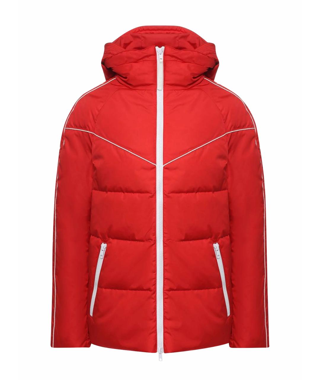 VALENTINO Красный полиамидовый пуховик, фото 1