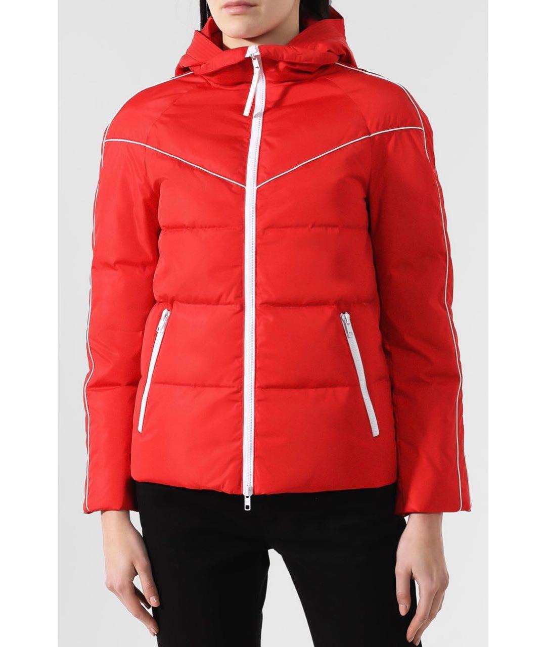 VALENTINO Красный полиамидовый пуховик, фото 2