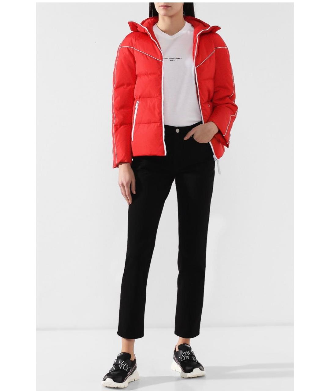 VALENTINO Красный полиамидовый пуховик, фото 3