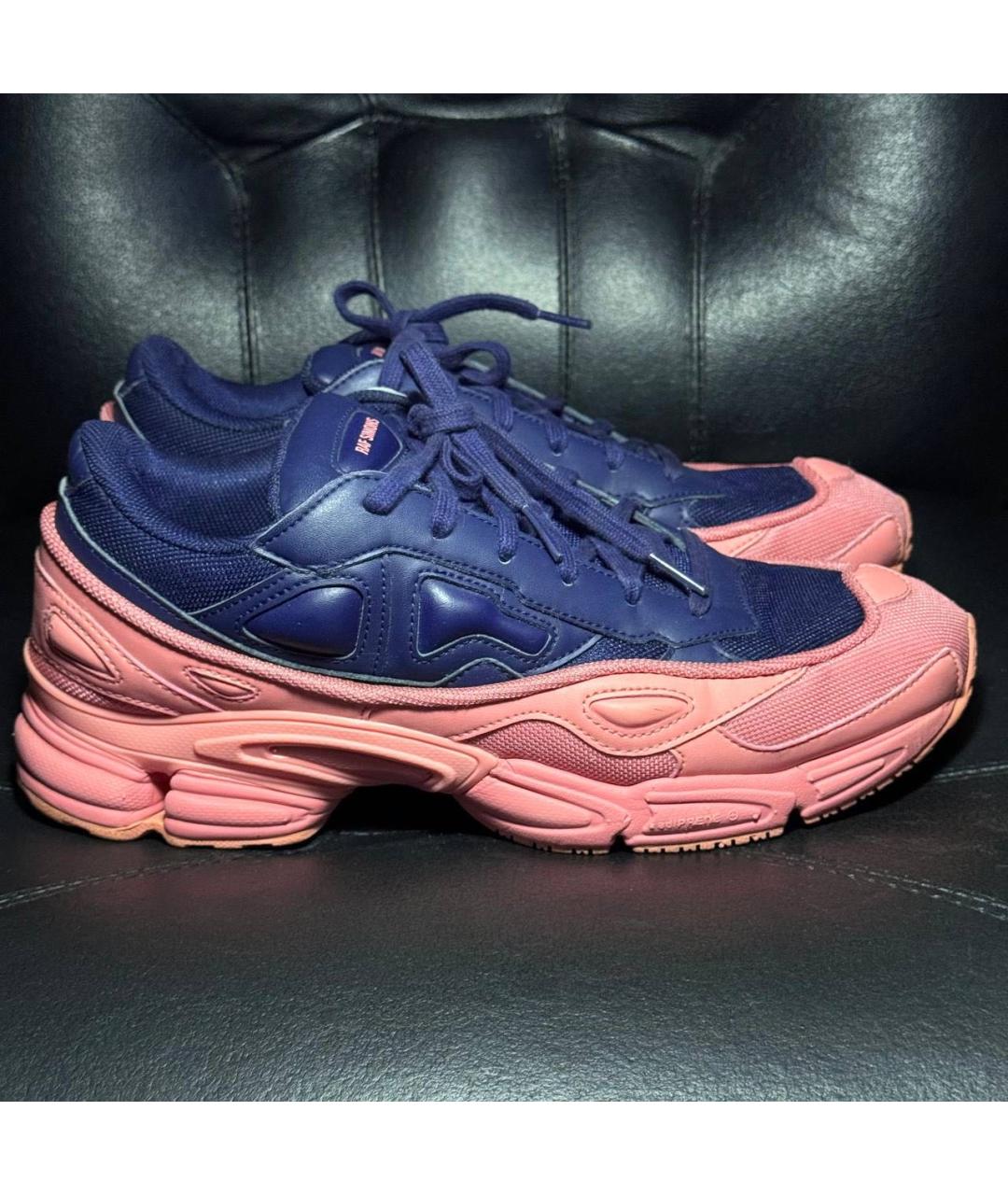 ADIDAS X RAF SIMONS Коралловые текстильные низкие кроссовки / кеды, фото 9