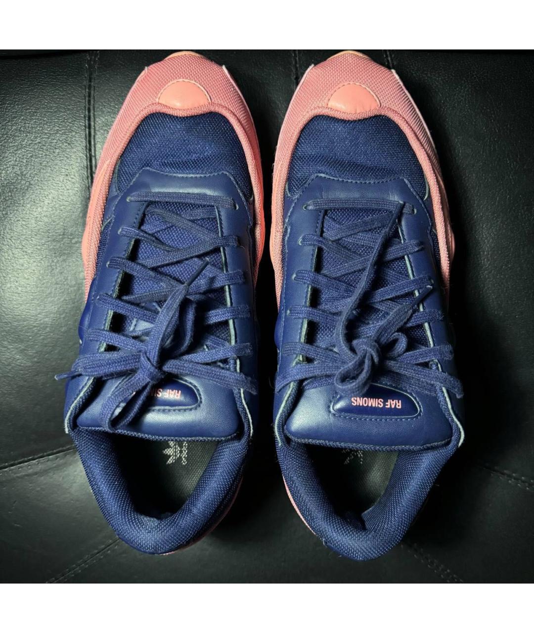 ADIDAS X RAF SIMONS Коралловые текстильные низкие кроссовки / кеды, фото 7