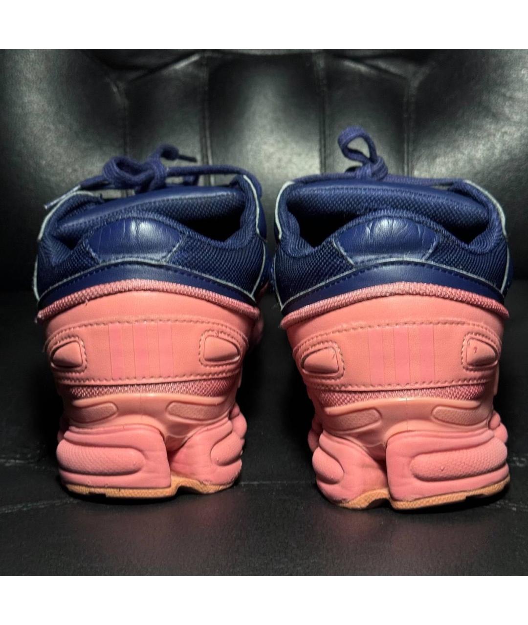 ADIDAS X RAF SIMONS Коралловые текстильные низкие кроссовки / кеды, фото 2