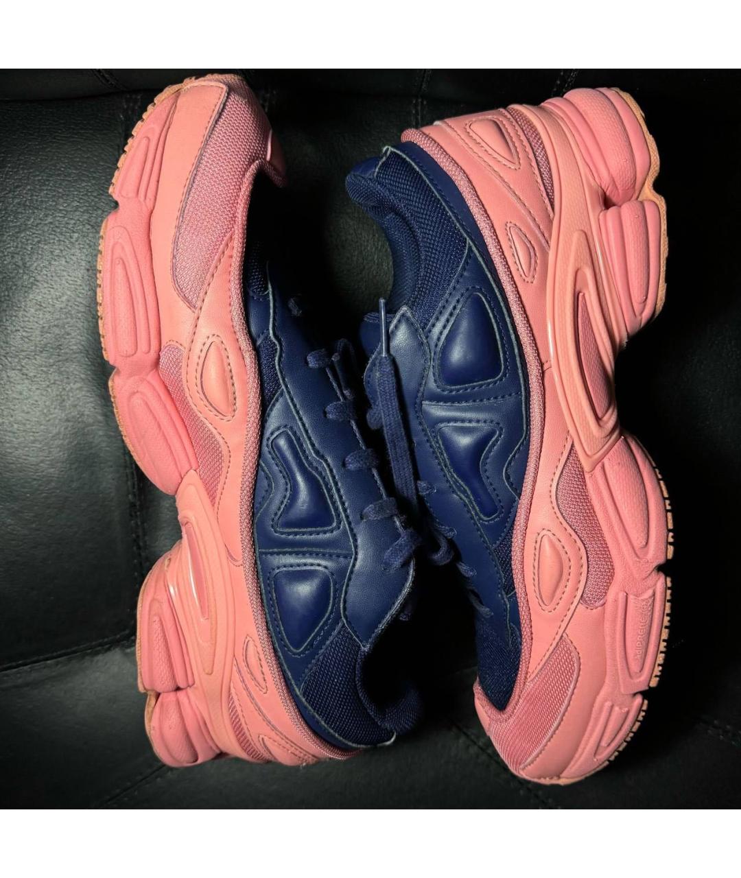 ADIDAS X RAF SIMONS Коралловые текстильные низкие кроссовки / кеды, фото 5