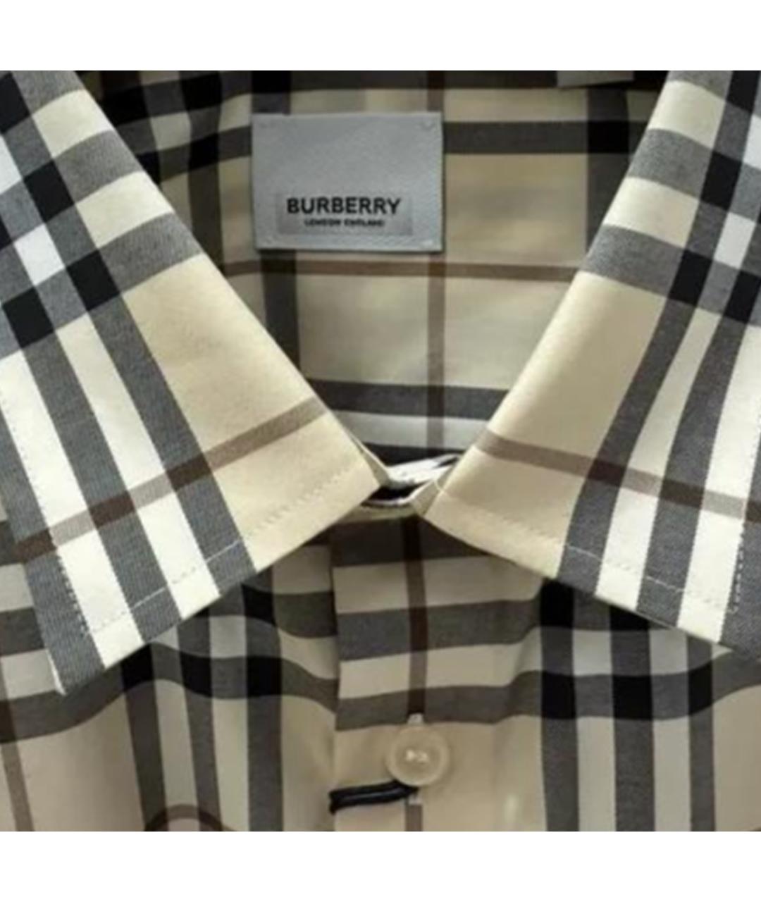 BURBERRY Бежевая классическая рубашка, фото 4