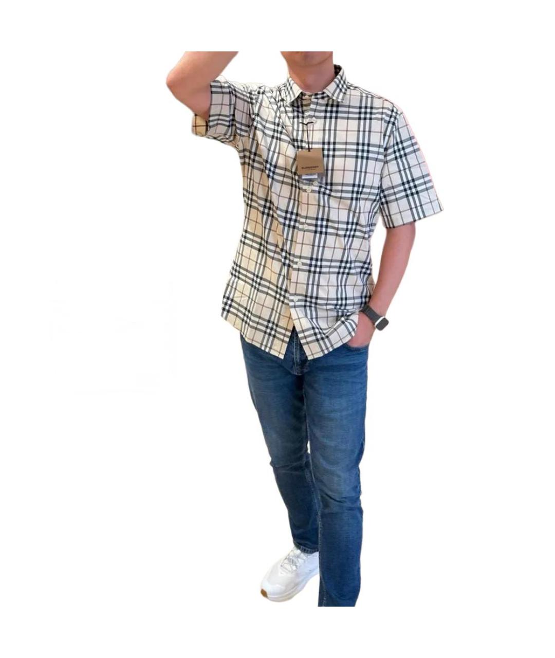 BURBERRY Бежевая классическая рубашка, фото 3