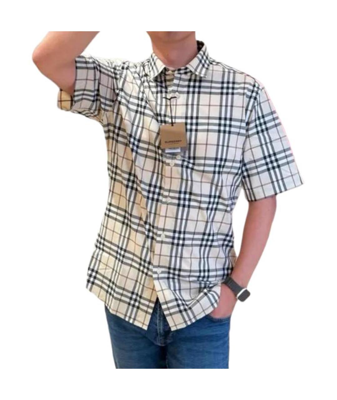 BURBERRY Бежевая классическая рубашка, фото 2