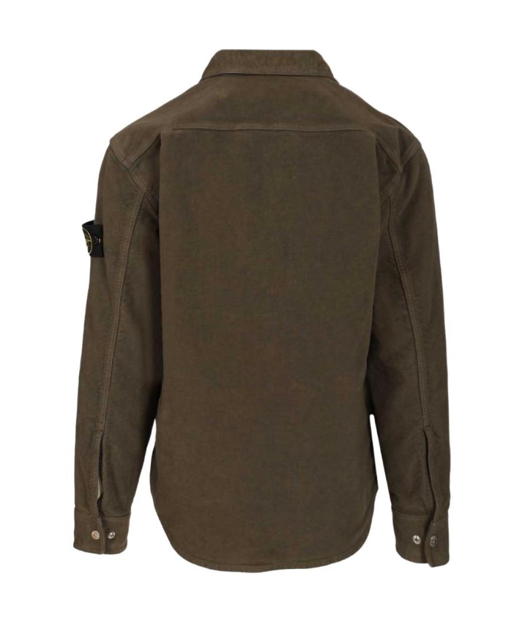 STONE ISLAND Зеленая классическая рубашка, фото 2
