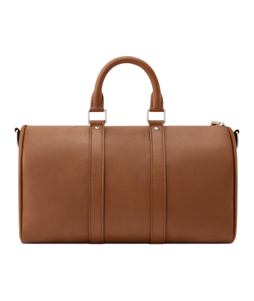 LOUIS VUITTON Коричневая кожаная сумка на плечо, фото 3