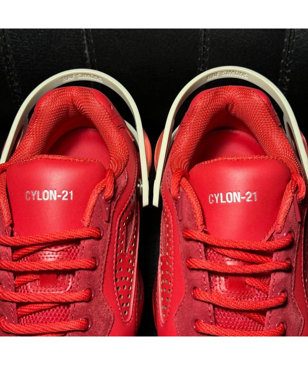 RAF SIMONS Красные текстильные кроссовки, фото 7