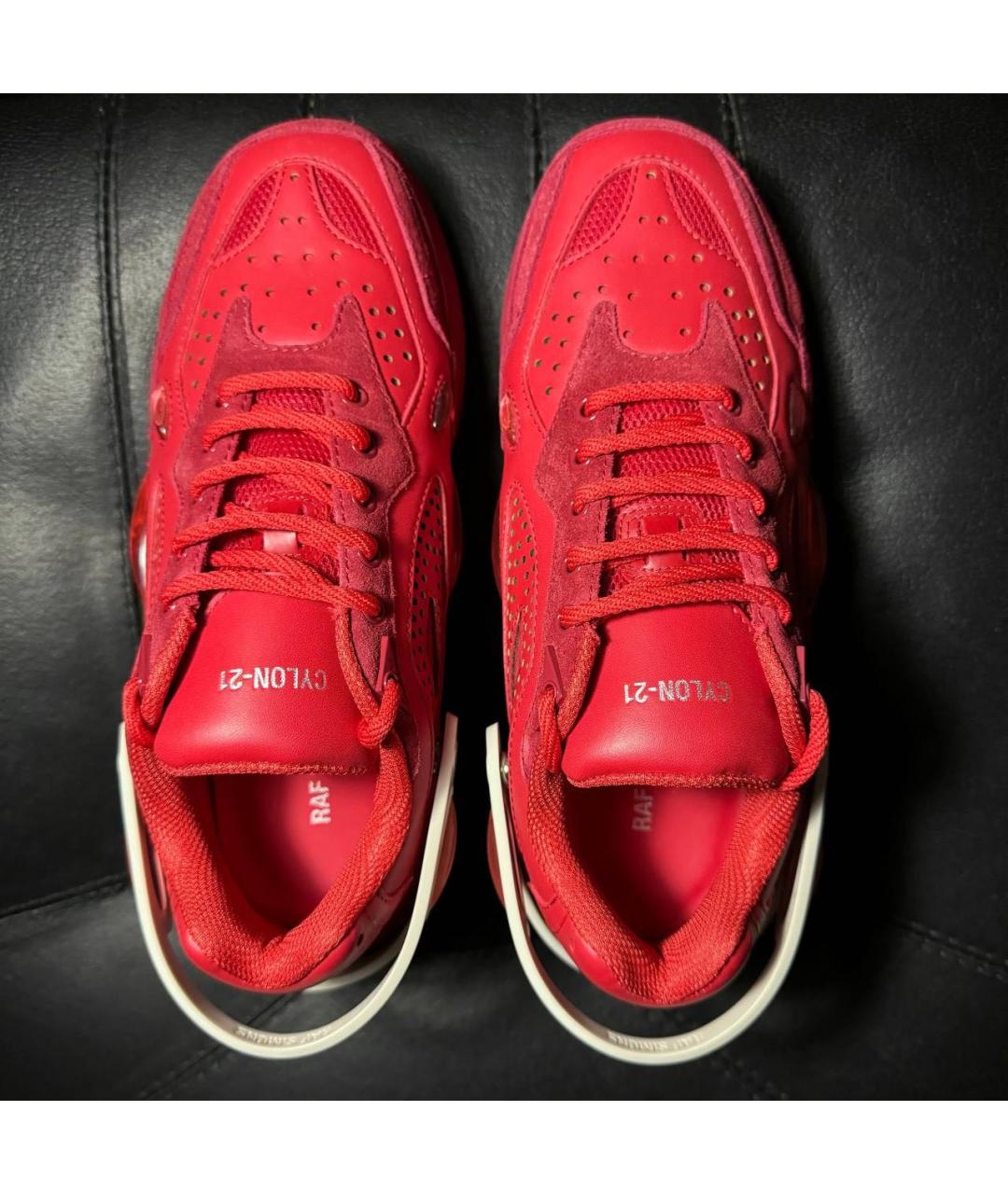 RAF SIMONS Красные текстильные кроссовки, фото 8