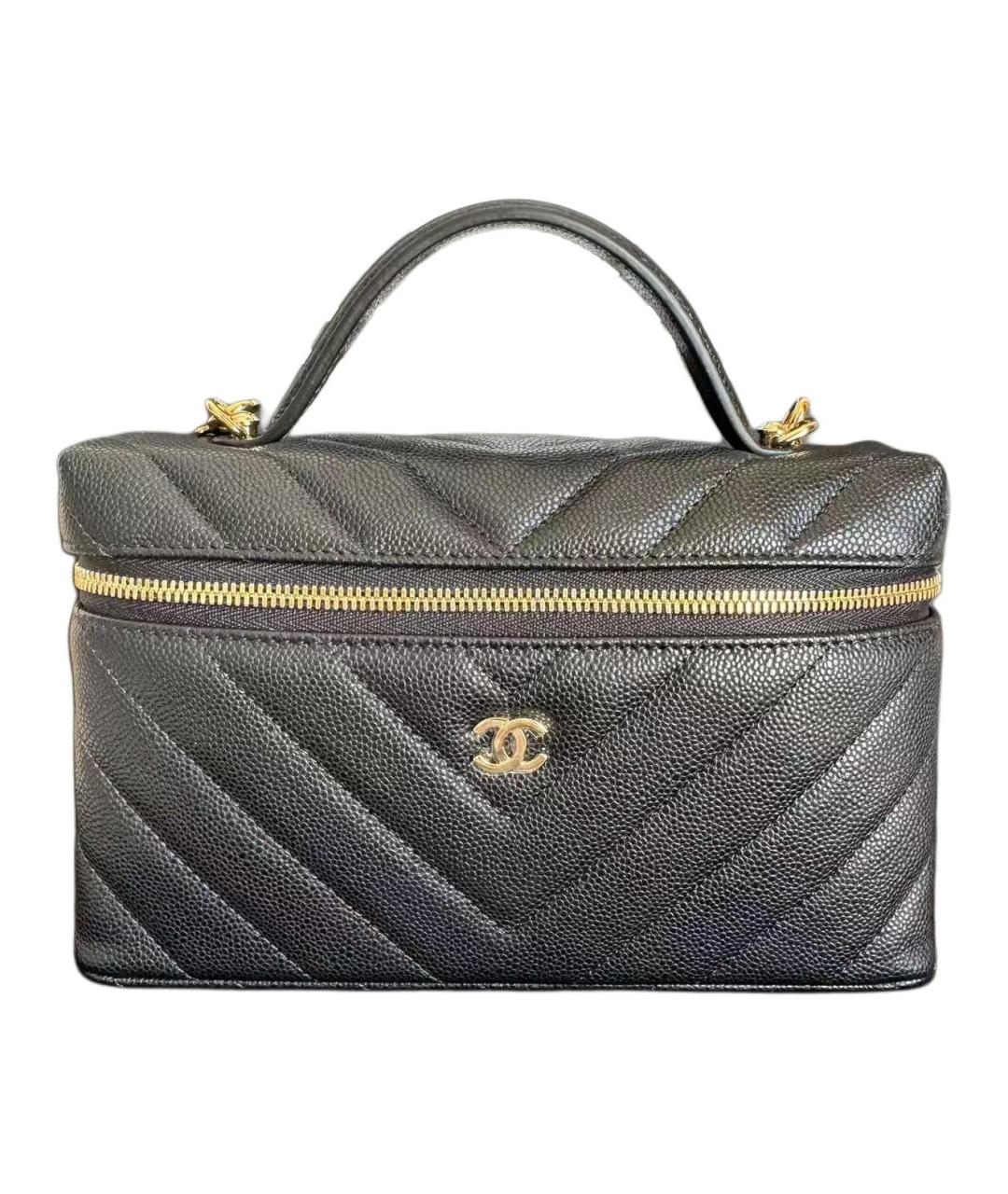 CHANEL Черная кожаная сумка через плечо, фото 1