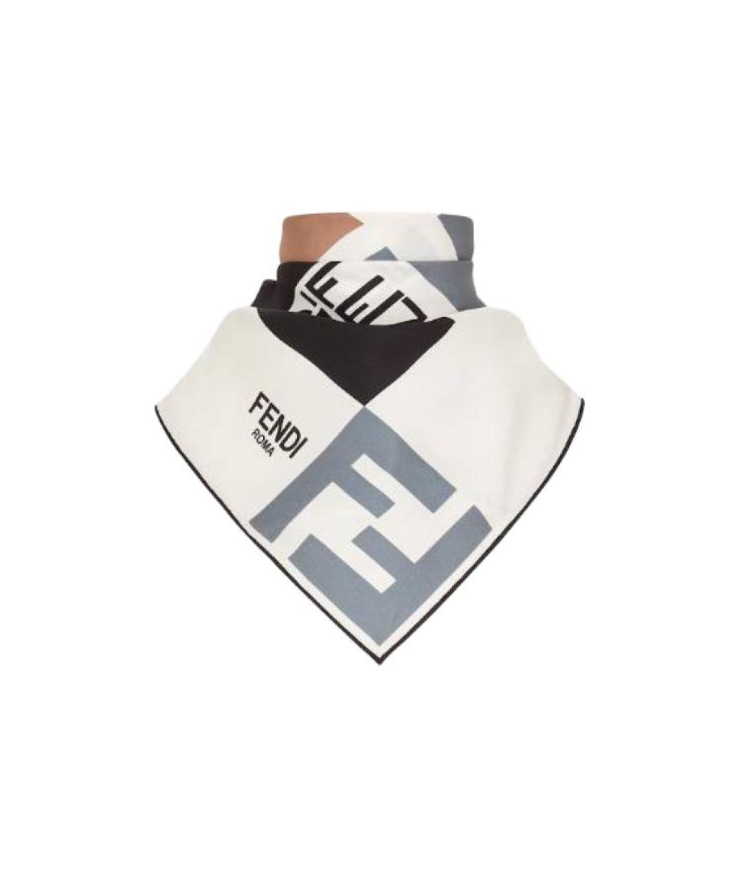 FENDI Мульти шелковый шарф, фото 2
