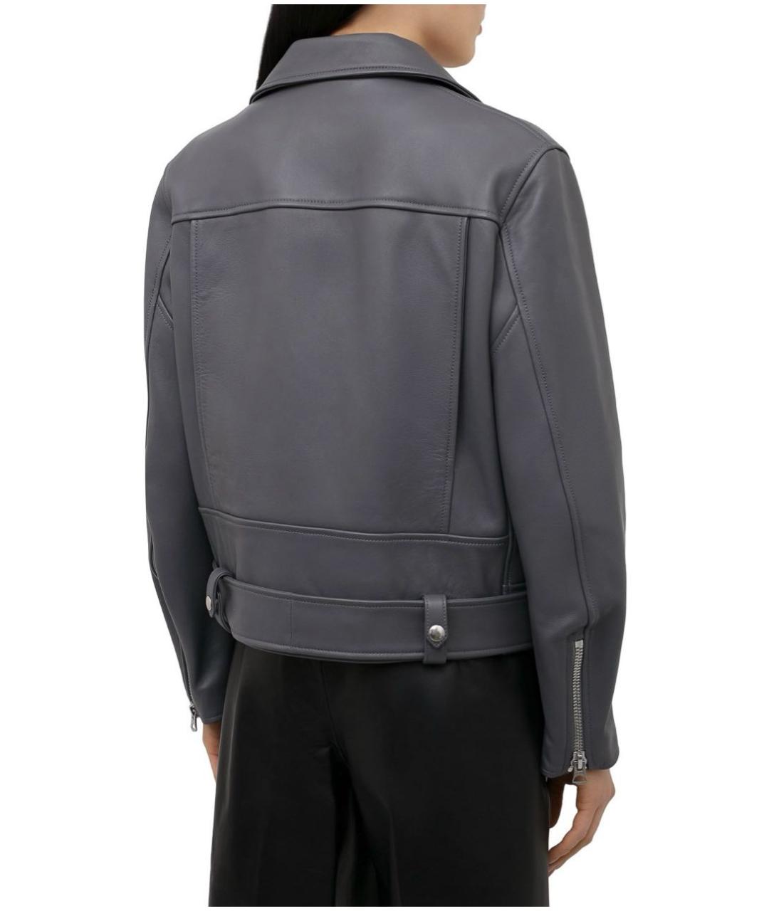 ACNE STUDIOS Серая кожаная куртка, фото 2
