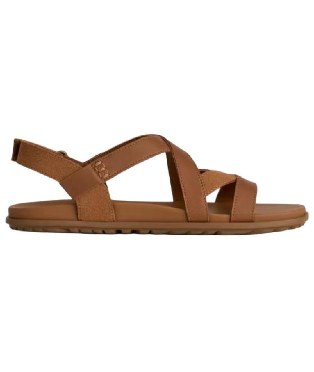 UGG AUSTRALIA Коричневые кожаные сандалии, фото 1