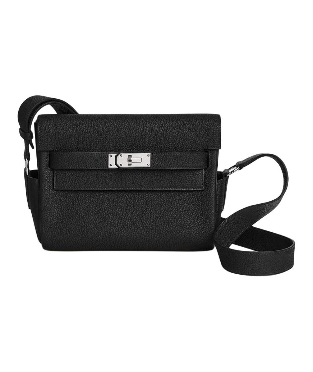 HERMES Черная кожаная сумка через плечо, фото 1