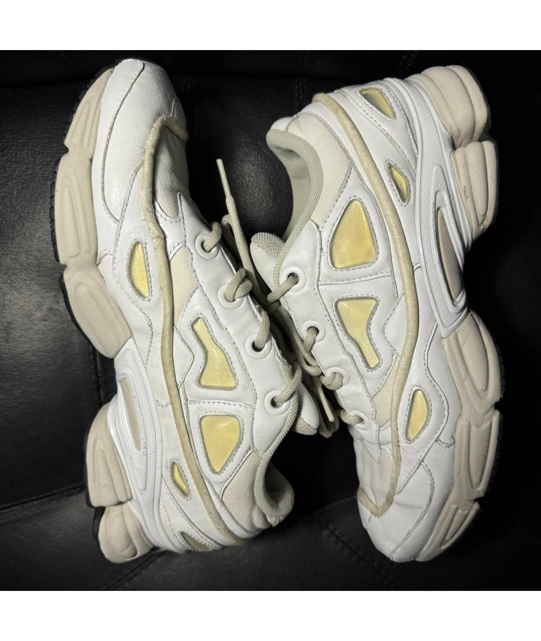 ADIDAS X RAF SIMONS Белые кожаные низкие кроссовки / кеды, фото 4