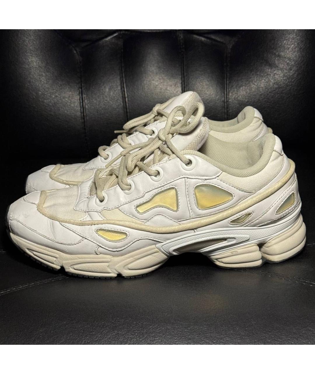 ADIDAS X RAF SIMONS Белые кожаные низкие кроссовки / кеды, фото 3