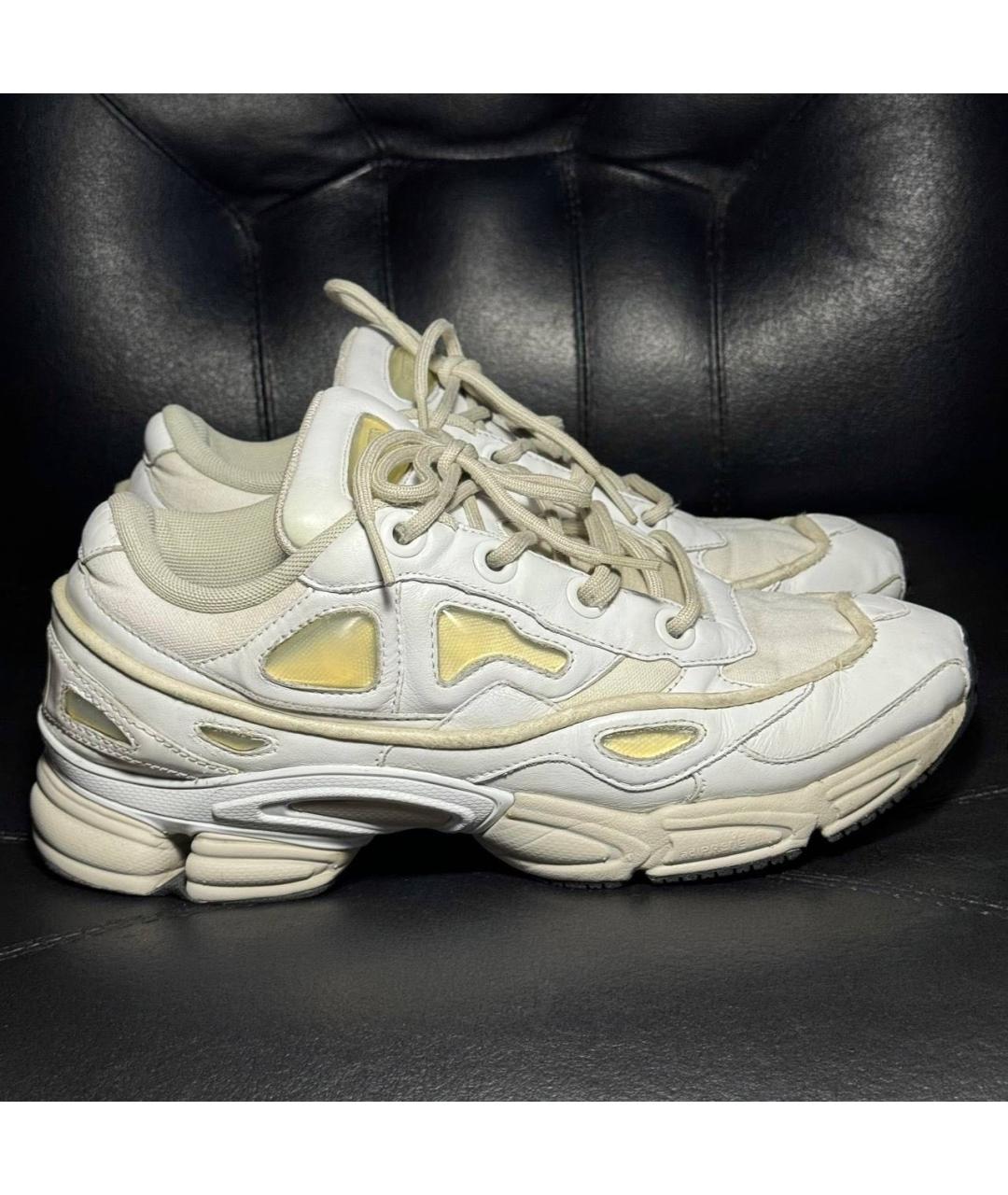 ADIDAS X RAF SIMONS Белые кожаные низкие кроссовки / кеды, фото 9