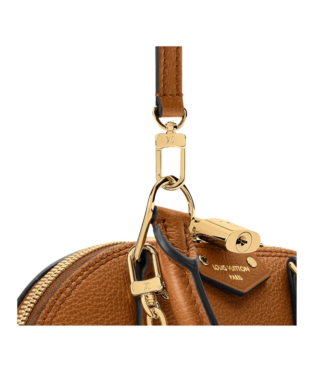 LOUIS VUITTON Коричневая кожаная сумка через плечо, фото 5