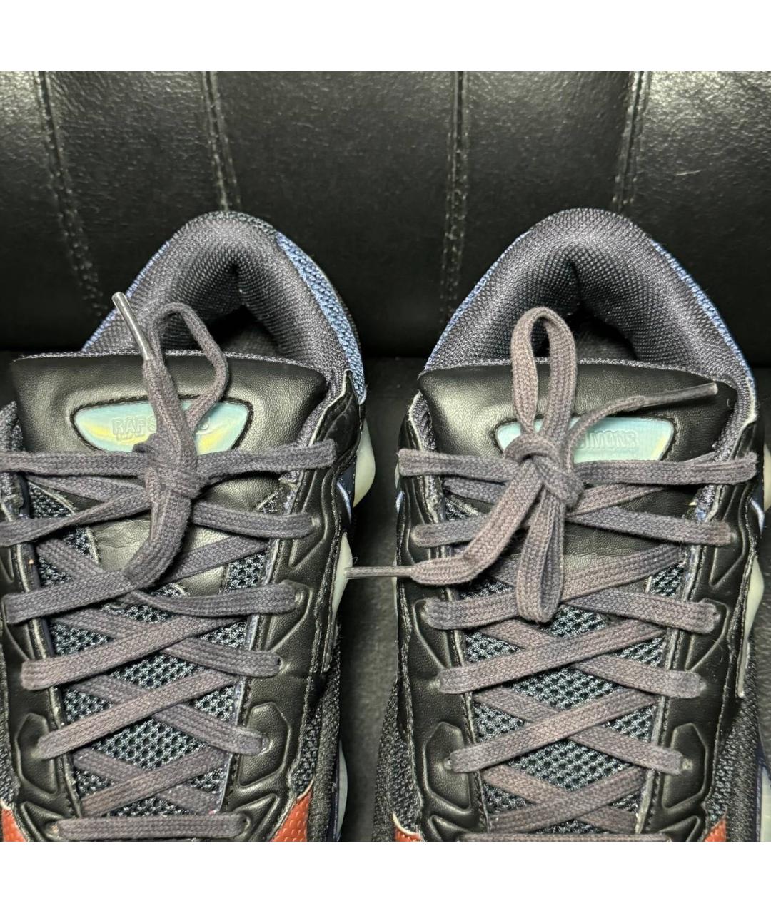 ADIDAS X RAF SIMONS Синие текстильные низкие кроссовки / кеды, фото 8