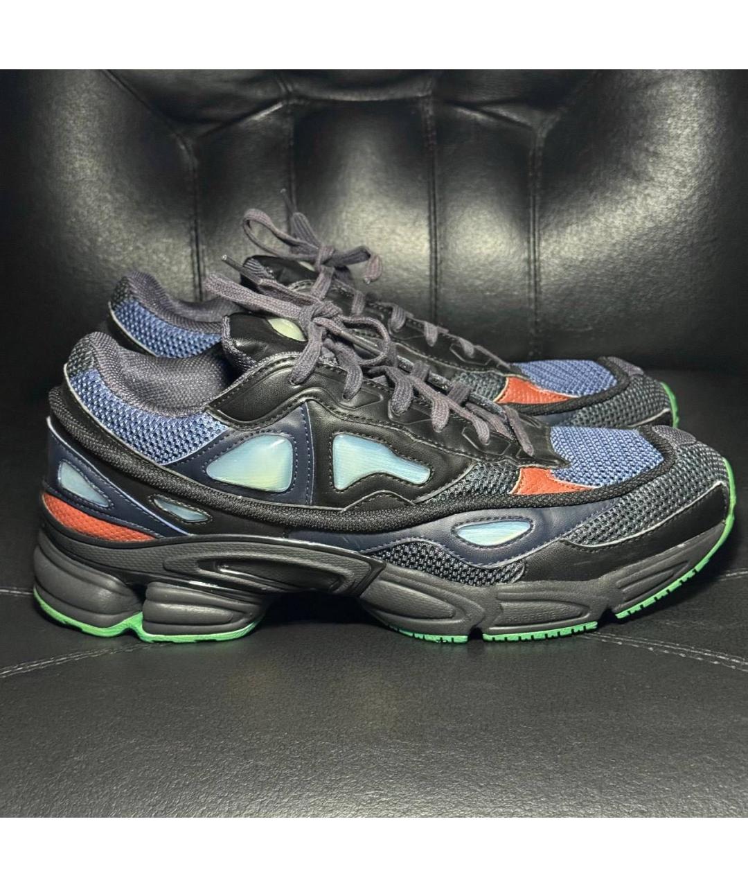 ADIDAS X RAF SIMONS Синие текстильные низкие кроссовки / кеды, фото 9