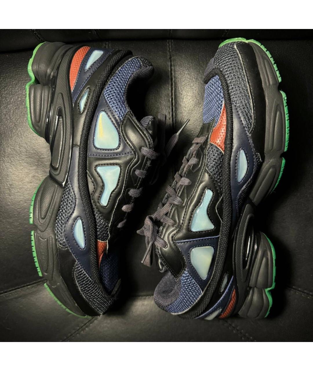 ADIDAS X RAF SIMONS Синие текстильные низкие кроссовки / кеды, фото 5