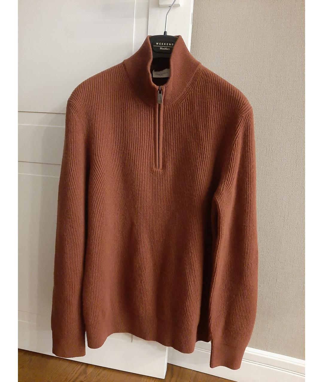 PIACENZA CASHMERE Коричневый кашемировый джемпер / свитер, фото 8