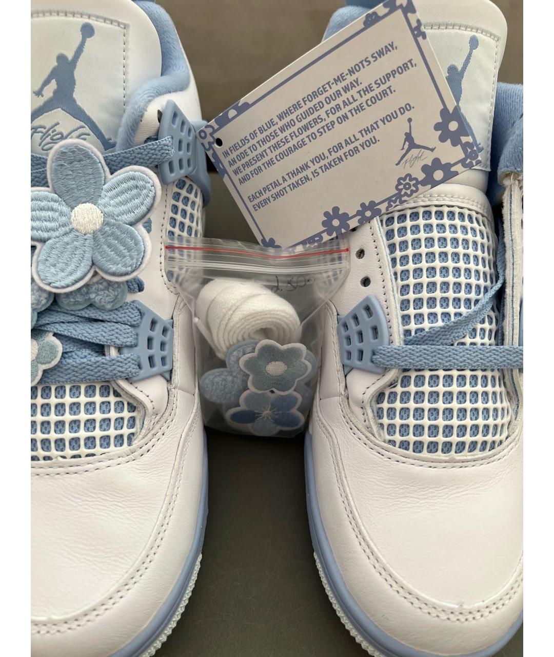 JORDAN Белые кожаные низкие кроссовки / кеды, фото 6