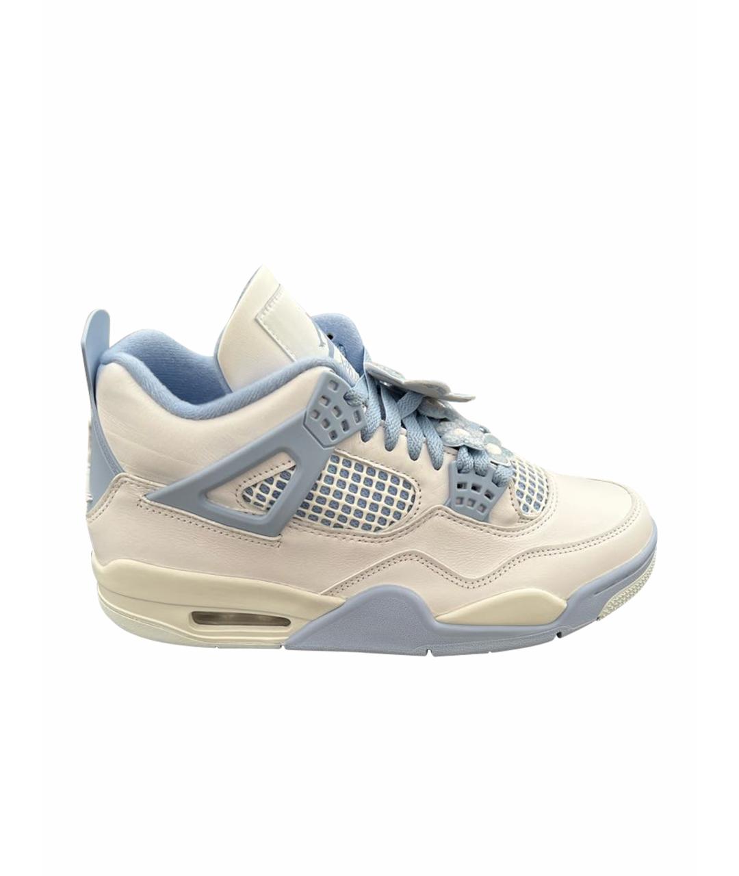 JORDAN Белые кожаные низкие кроссовки / кеды, фото 1