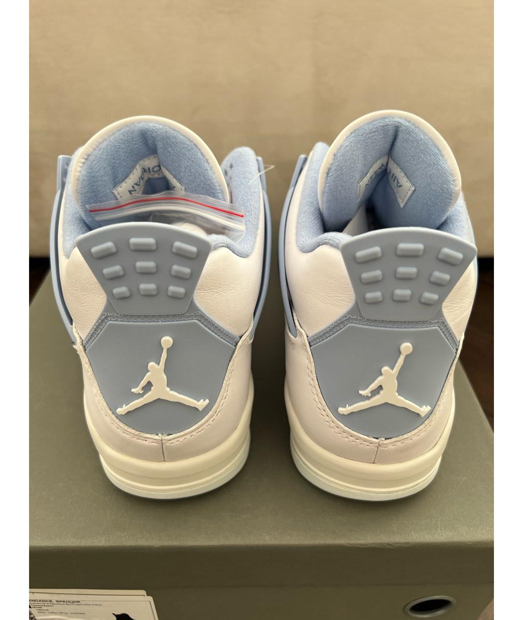 JORDAN Белые кожаные низкие кроссовки / кеды, фото 3