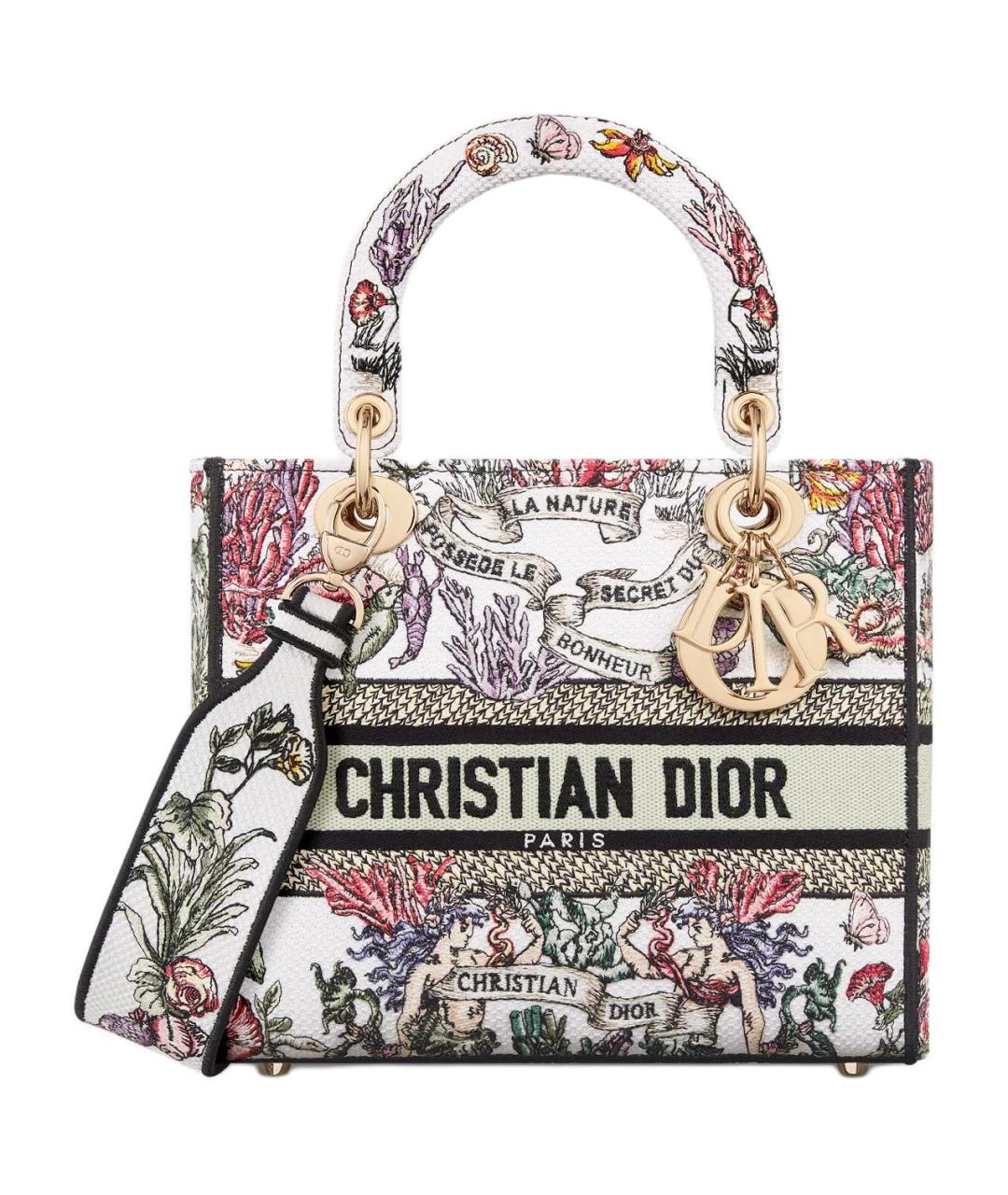 CHRISTIAN DIOR Мульти хлопковая сумка с короткими ручками, фото 1
